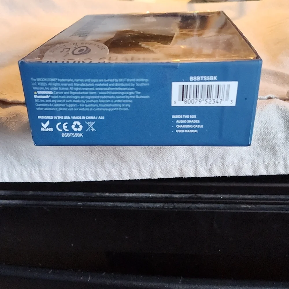 Brookstone Black Audio Shades with Bluetooth